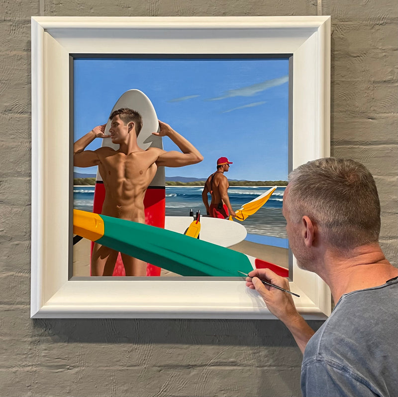 Naked Surfer, Noosa Beach