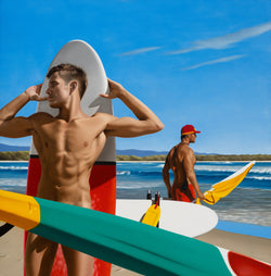 Naked Surfer, Noosa Beach